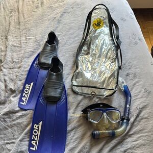 Body Glove Blue and Black Lazor Snorkel Set